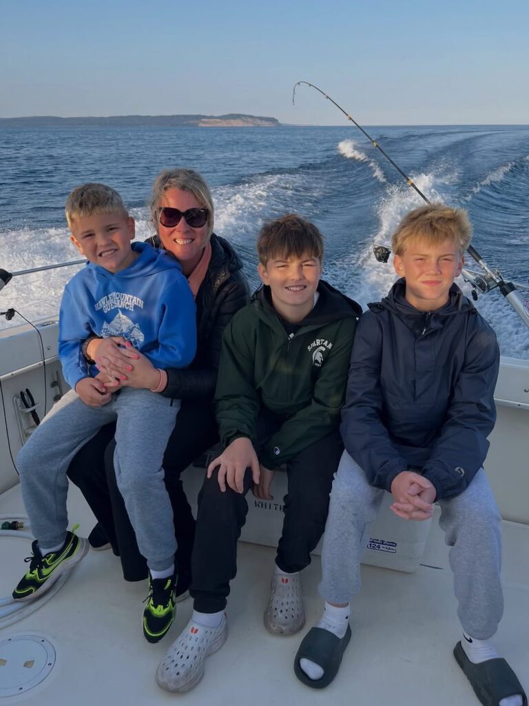 KIds heading back to port after a great day with capt jack duffy